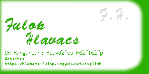 fulop hlavacs business card